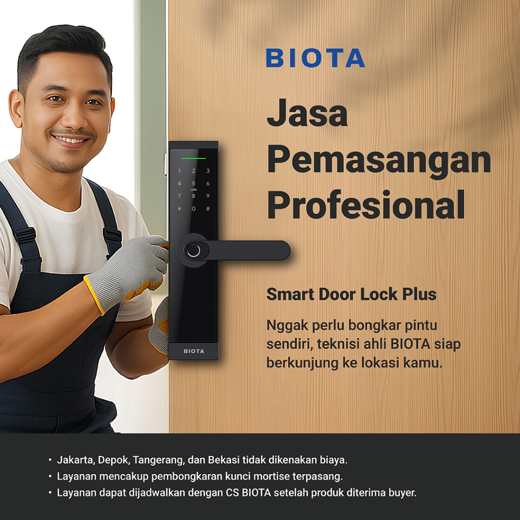 Jual Jasa Pasang BIOTA Smart Door Lock (Semua Tipe) | Shopee Indonesia