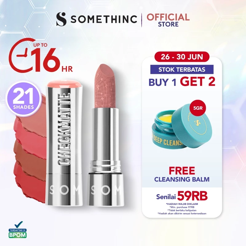 SOMETHINC Checkmatte Lipstick Transferproof dan Tahan Lama - Lipstick Batang