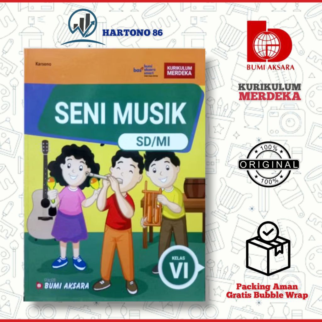 Jual Buku Seni Musik Bumi Aksara SD/MI kelas 6 kurikulum merdeka ...