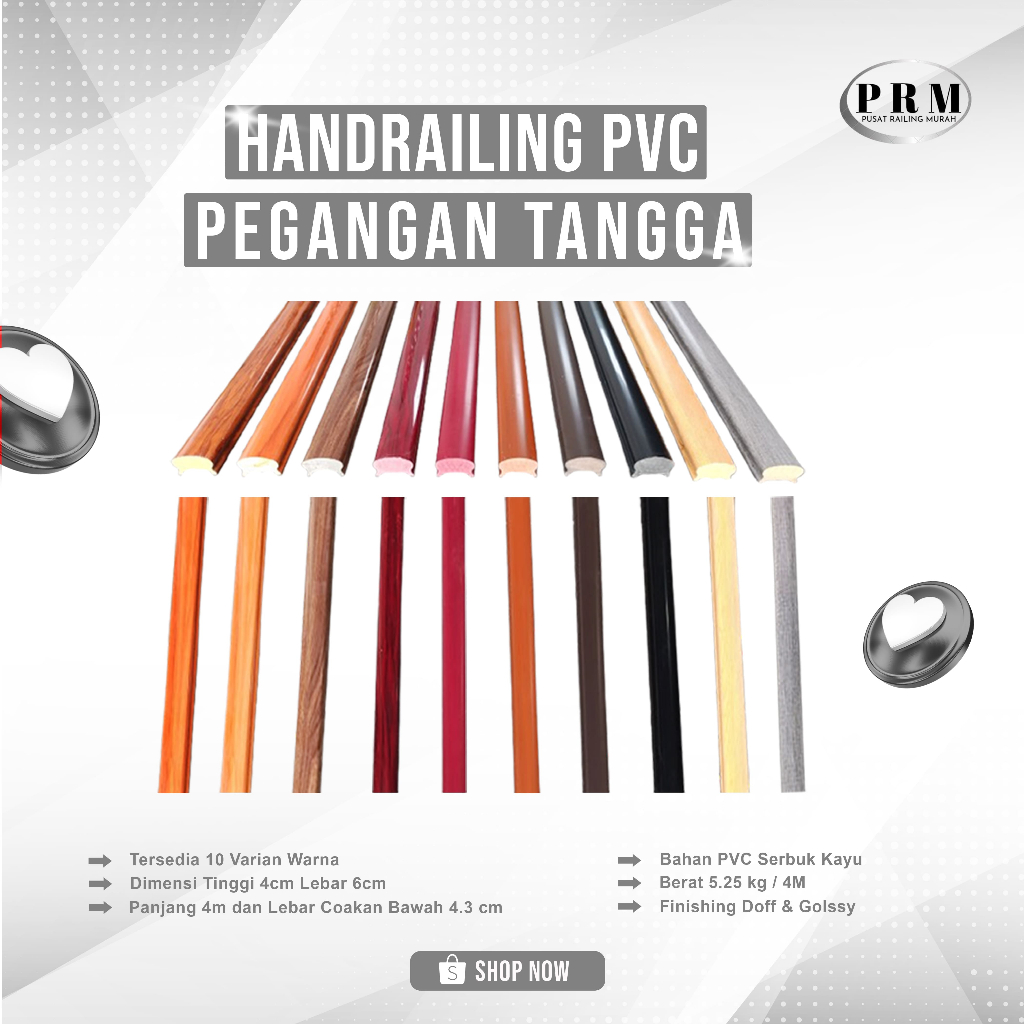 Jual HANDLE RAILING TANGGA PVC / HANDRAIL PEGANGAN TANGGA PVC MODEL ...