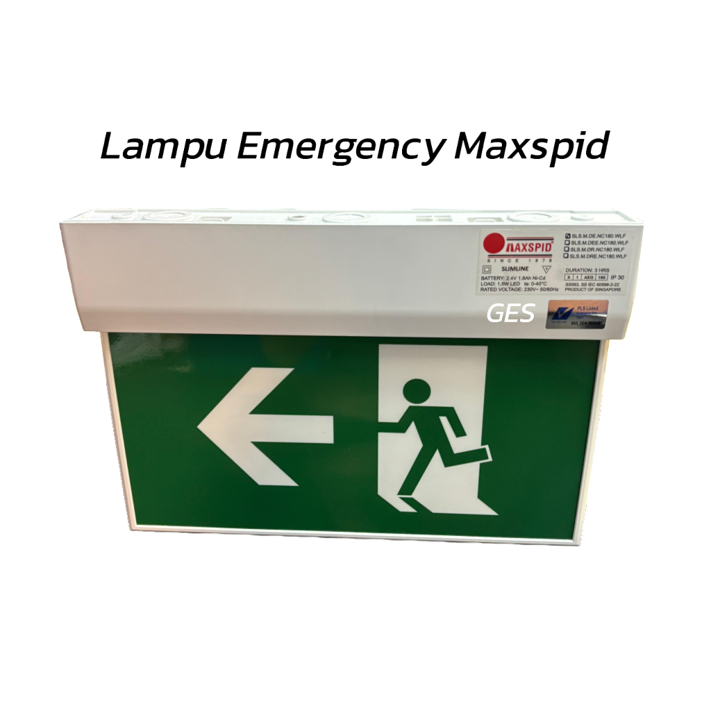 Jual Lampu Emergency Exit Maxspid 2 Sisi / Maxspid Exit - Tulisan Exit ...