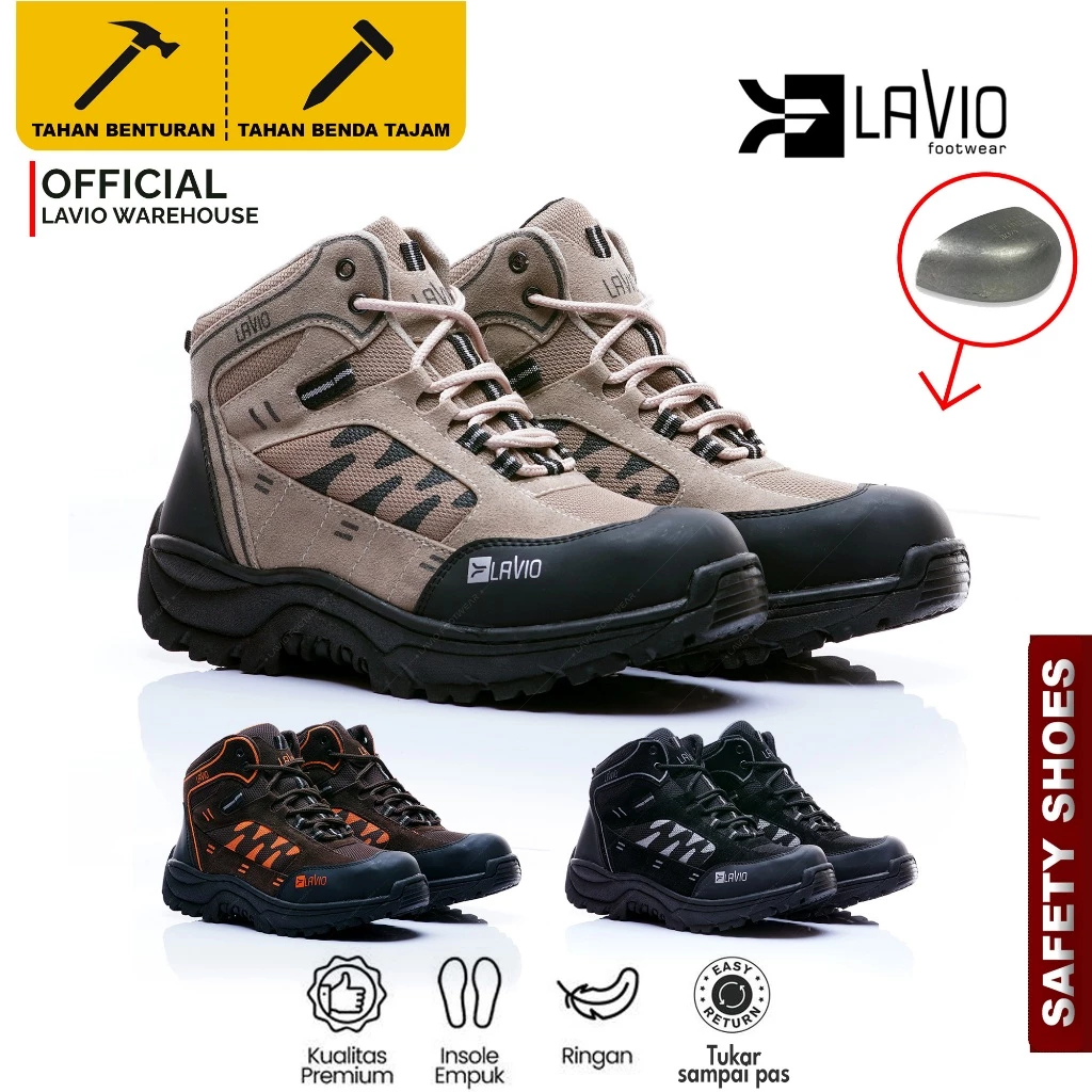Jual Sepatu Safety Boots Original Lavio Axel Ujung Besi Touring Riding ...