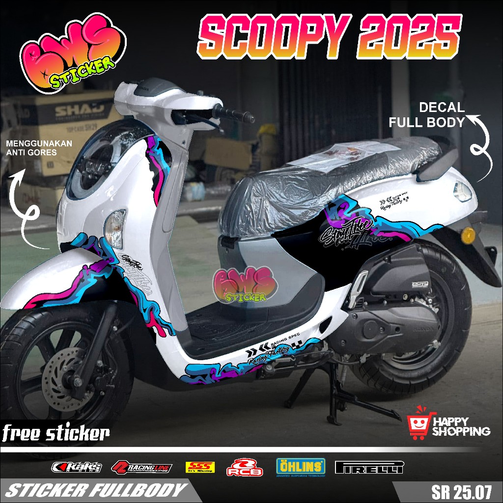 Jual COD Sticker Decal Full Body Honda Scoopy Terbaru Tahun 2025 ...