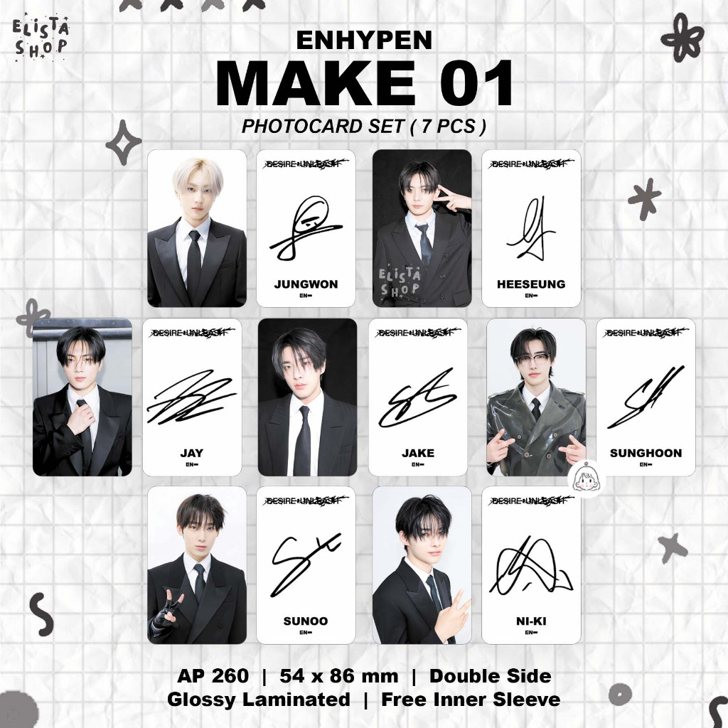 Jual [SET] Photocard Enhypen Desire Unleash Bad Desire (Free Inner