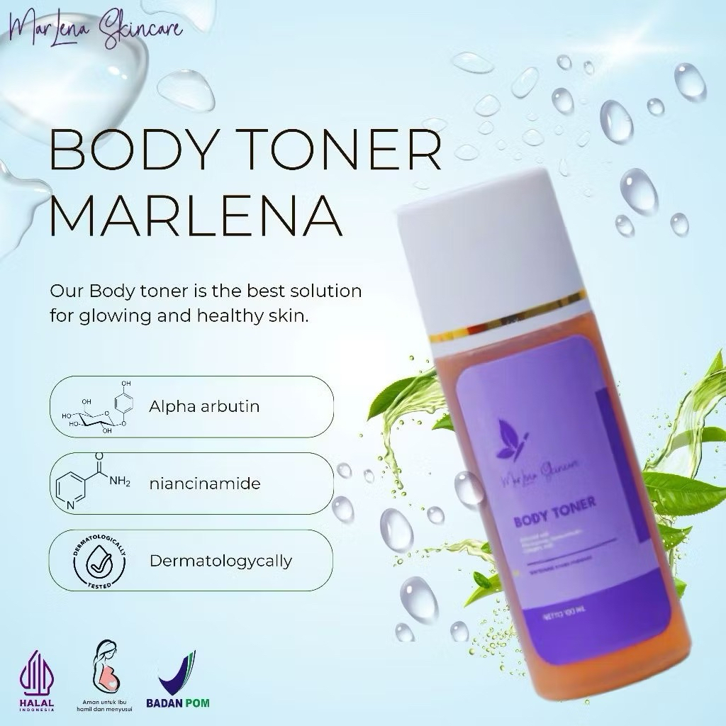Jual TONER BADAN MARLENA INJEKSI WHITENING STRONG BODY TONER [ ecer 1 ...