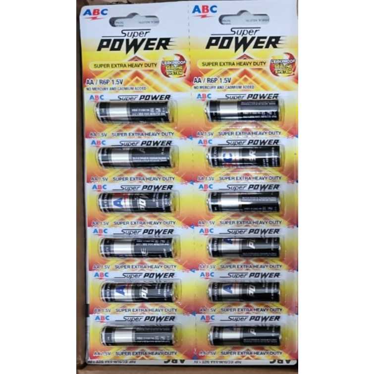Jual Superpower renceng ABC AA Carbonzinc R6 SPW rcg isi 12 Pcs /AA ...