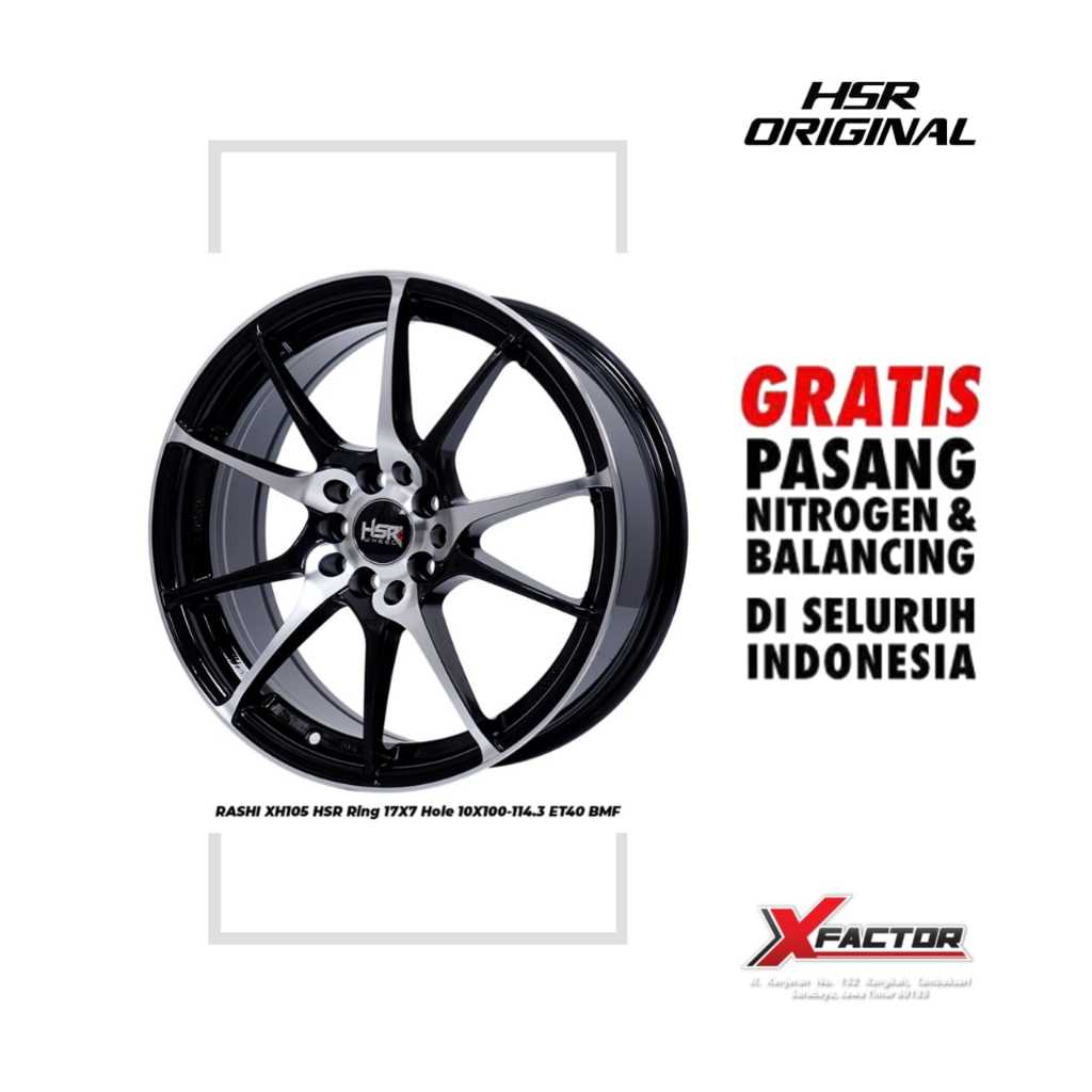 Jual VELG MOBIL HSR R17 HSR RASHI R17X7 H10X100-114,3 ET40 BMF | Shopee ...