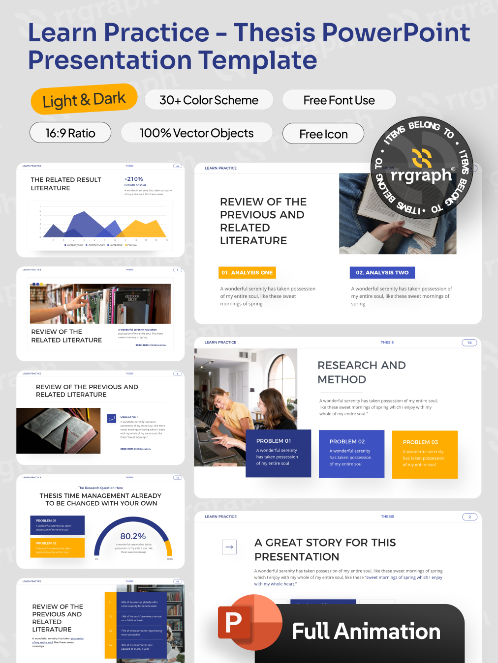 Jual Ppt Template Full Animasi Profesional Untuk Presentasi Skripsi