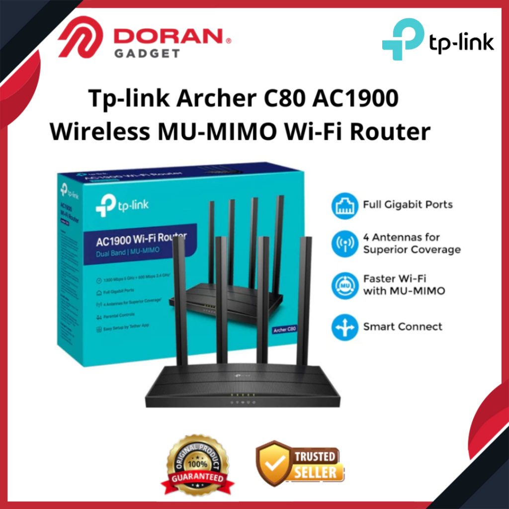 Jual Router Tp-link Archer C80 AC1900 Wireless MU-MIMO Wi-Fi Router ...