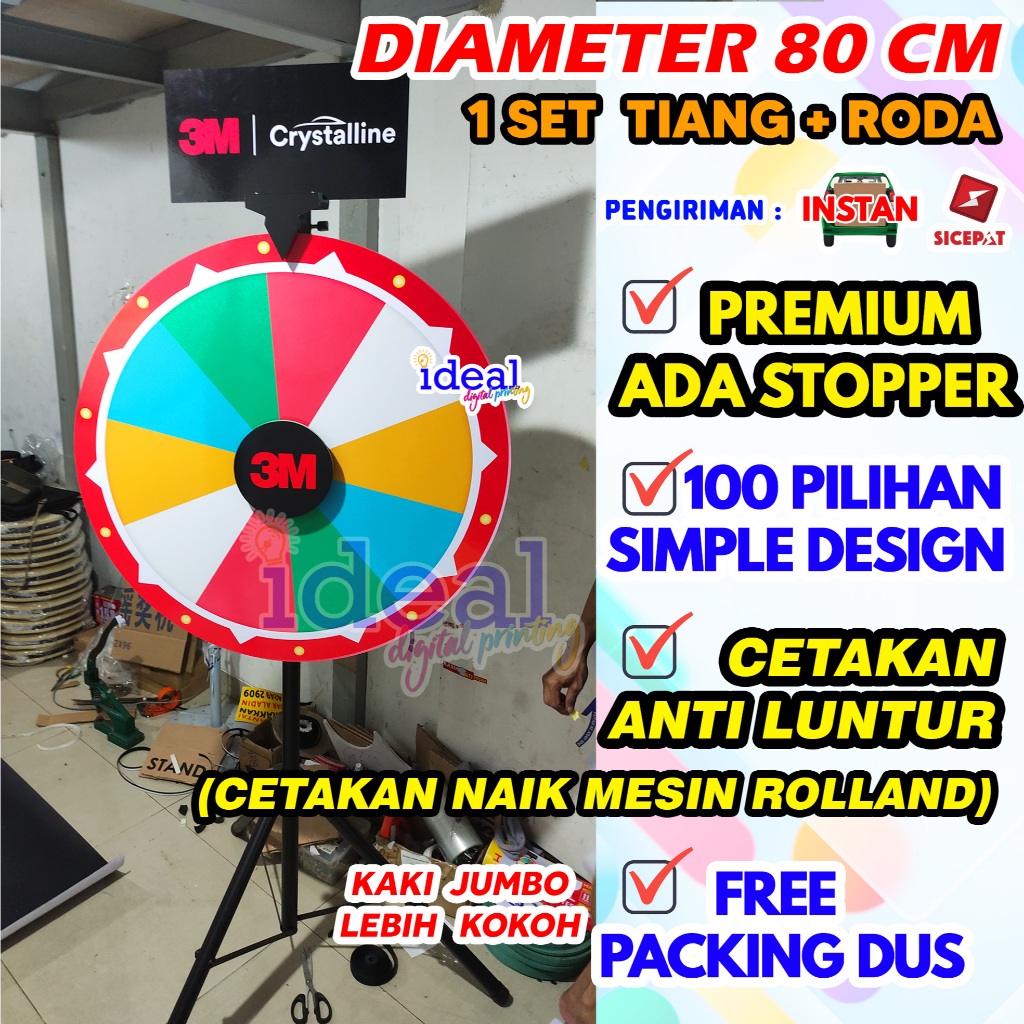 Jual Roda undian 80 cm / roda keberuntungan 80cm / wheel of fortune ...
