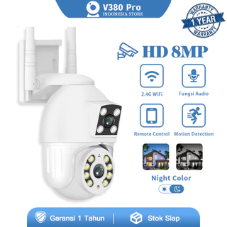 [Garansi Satu Tahun] V380 Pro Outdoor Dual Lens Wireless CCTV Waterproof 360° Rotation PTZ Control Jarak Jauh Kam