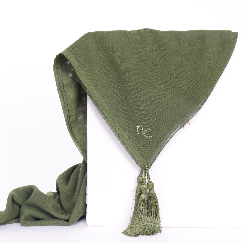 NADIYA Everyday Scarf Square Paris Japan Tassel Premium