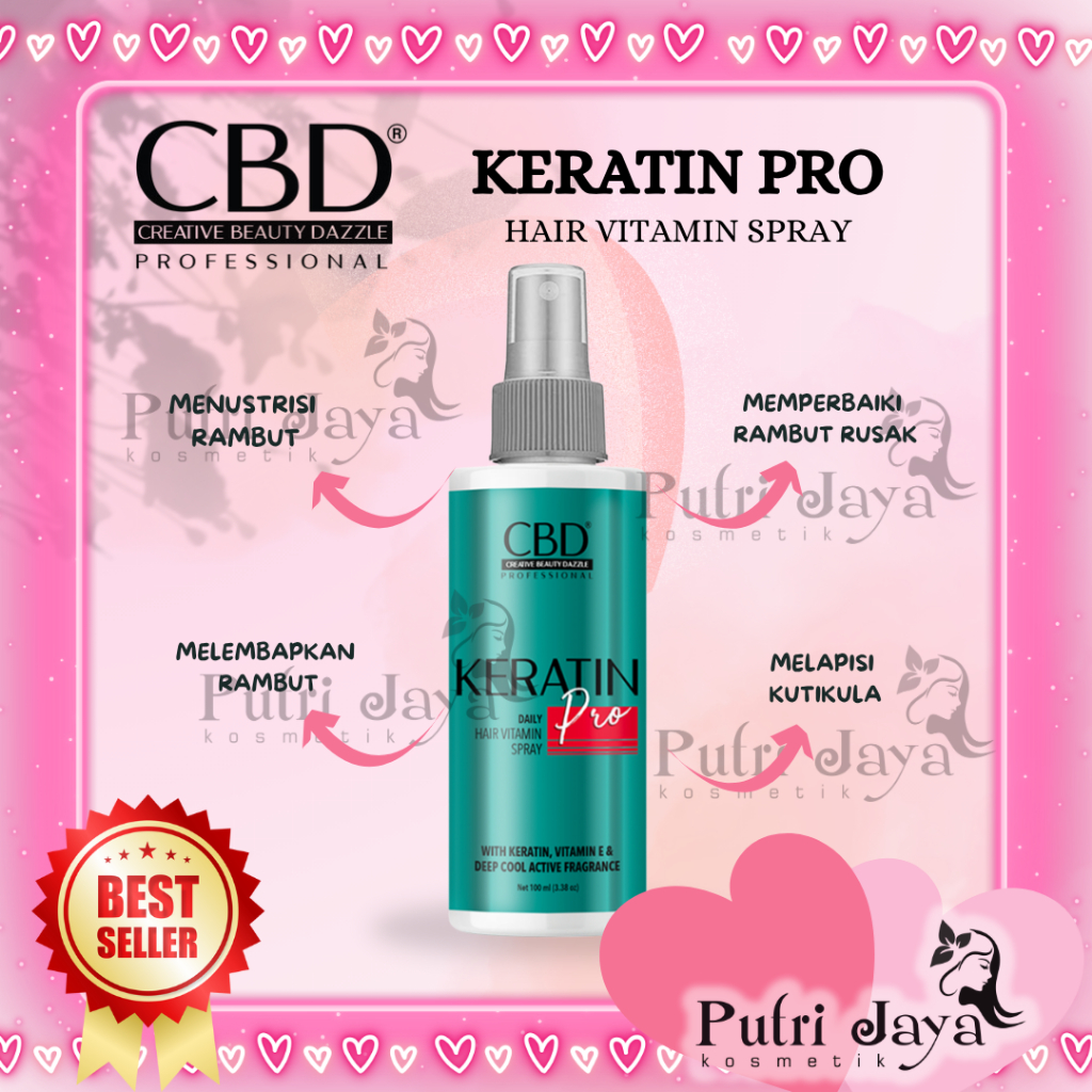 Jual CBD Keratin Vitamin Hair Spray 100ml (VCI) | Shopee Indonesia