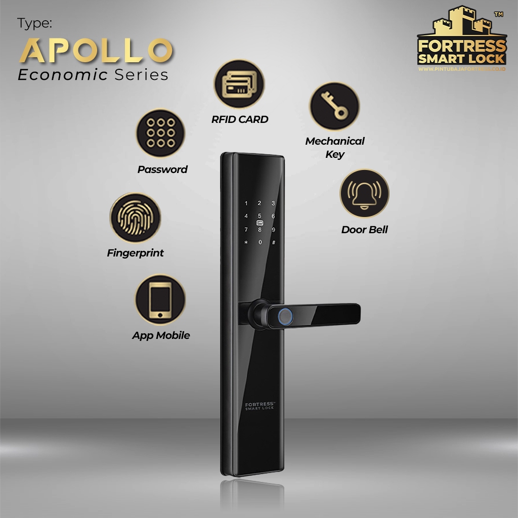 Jual FORTRESS SMARTLOCK TYPE APOLLO SMART DOOR LOCK | Shopee Indonesia