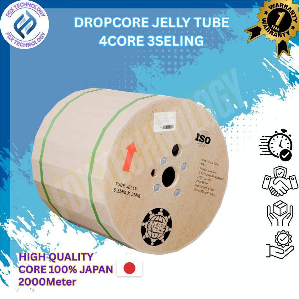 Jual Kabel Dropcore NS2 Jelly Tube 4 Core 3 Seling G657A2 2000M – Japan ...