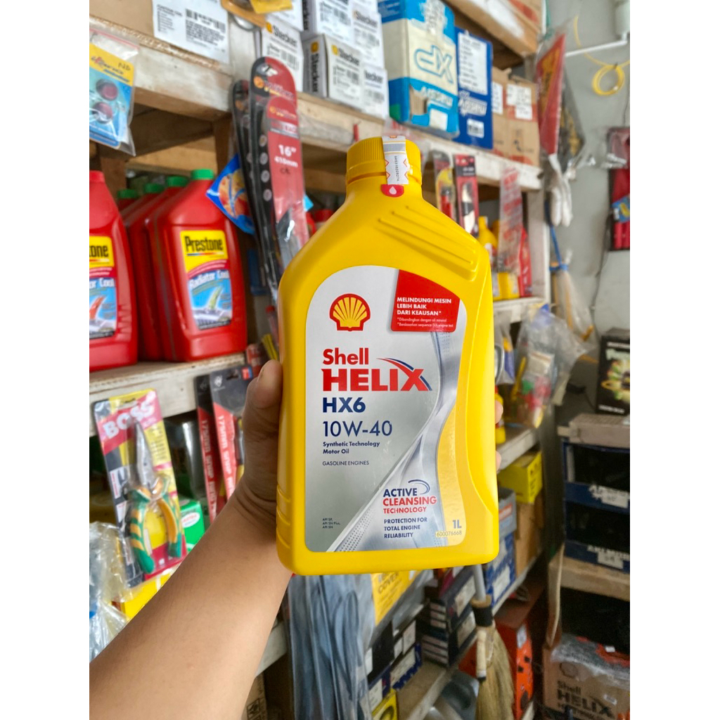 Jual SHELL HELIX HX 6 SAE 10-40 ORIGINAL 100% | Shopee Indonesia