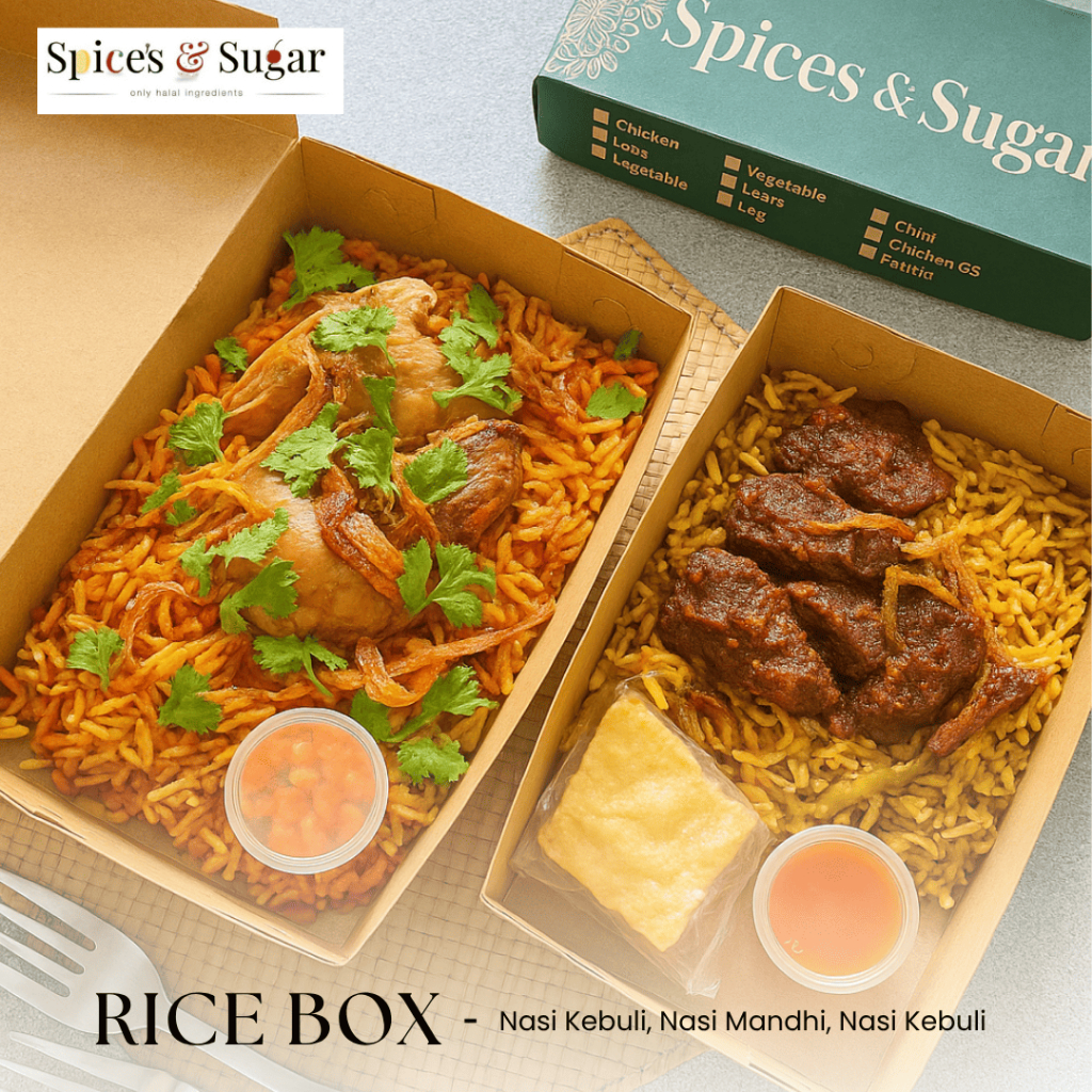 Jual Nasi Kebuli Briyani Mandhi Box Siap Saji Nasi Timur Tengah Lauk ...