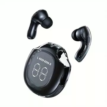 TWS Bluetooth Earphone AIR40 LED Display Case Transparan Headset Wireless Touch Control Gaming