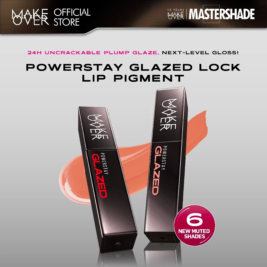 Gambar 4 Lip Glaze Make Over Viral! Bibir Glowy, Plumpy, Tahan Lama – Make Over Powerstay Glazed Lock Lip Pigment