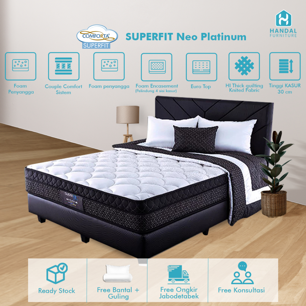 Jual Kasur Springbed Comforta Superfit Neo Platinum Plushtop Lapisan ...