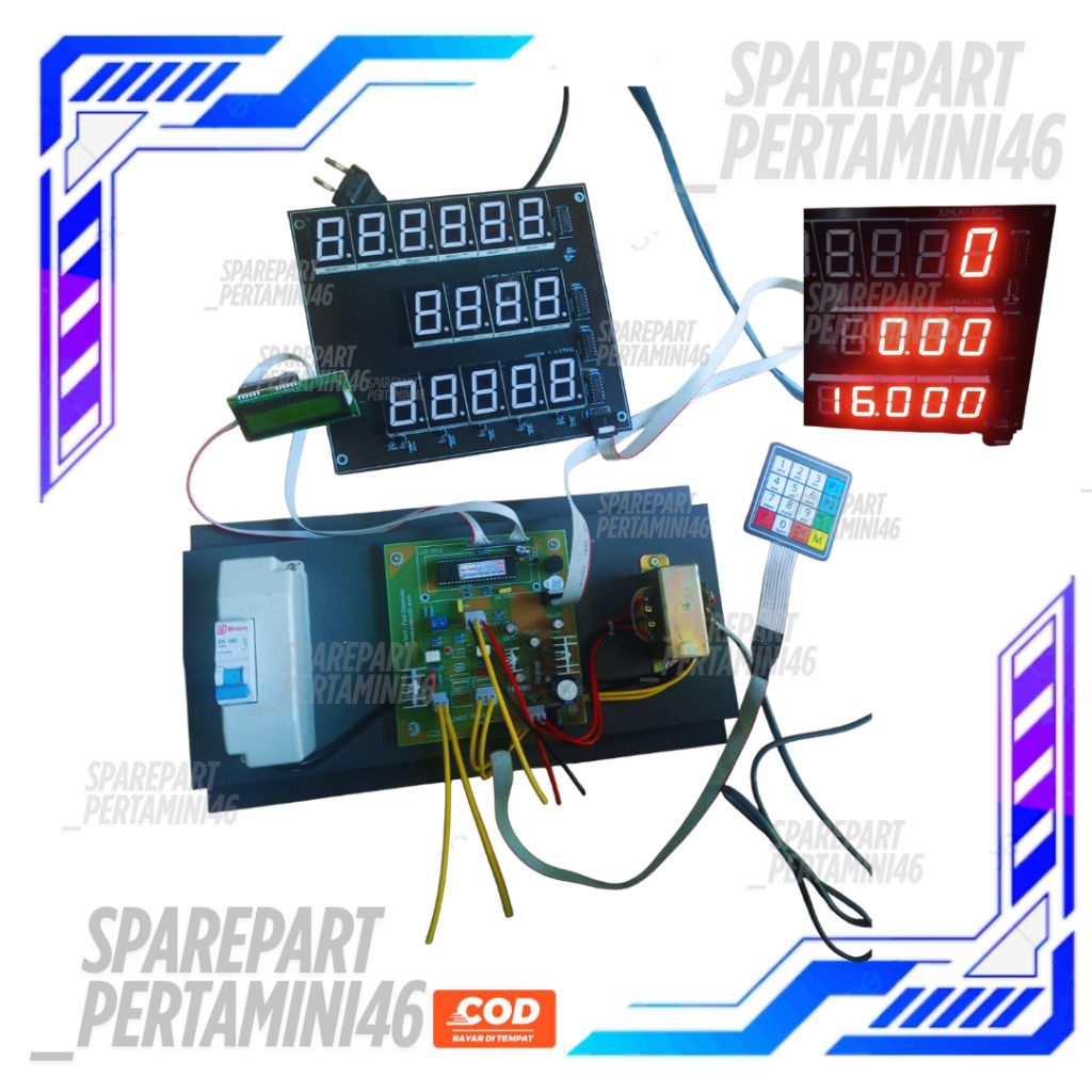Jual Set Modul Cpu Plat Papan Cpu Pom Mini Digital Pertamini Display 7 ...