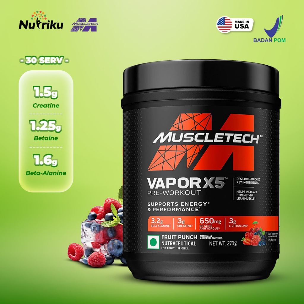 Jual Muscletech Vapor X5 Next Gen Pre Workout 30 Serving | Shopee Indonesia