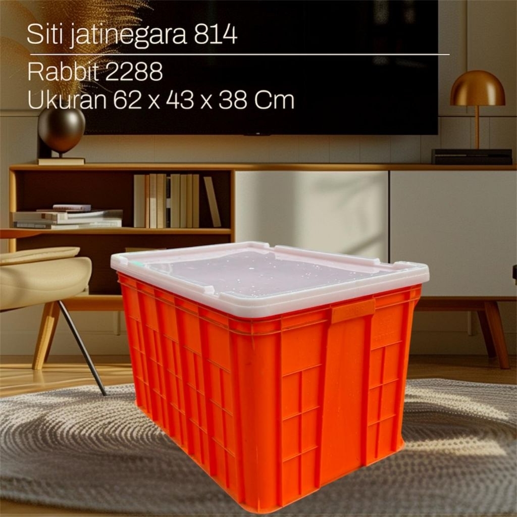 Jual Container Box Rabbit 2288 + Tutup Ukuran 62 x 43 x 38 / Kontainer ...