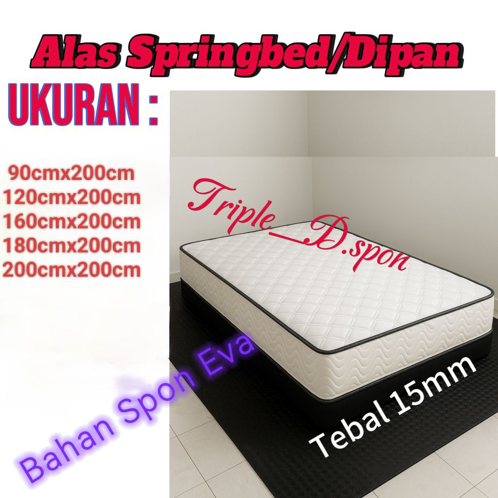 Jual Alas Lantai Springbed | Alas Kasur Lantai Ketebalan 15mm | Shopee ...