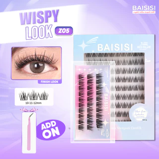 [TANPA LEM] BAISISI Bulu Mata Palsu Z05 Bulumata Wispy Eyelash Extension