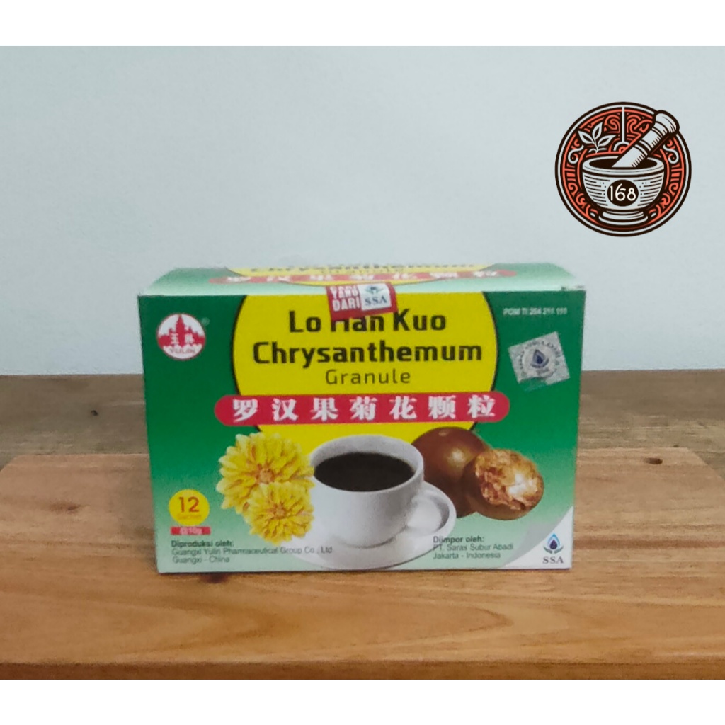 Lo han Kuo Chrysanthemum Granule - Yulin Pereda Panas Dalam isi 12 sachet @10g