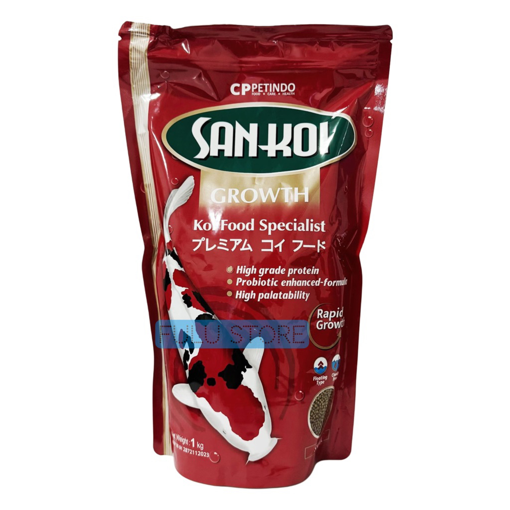 Jual SAN KOI GROWTH 1 Kg Makanan Ikan Koi Pertumbuhan SanKoi 1Kg ...