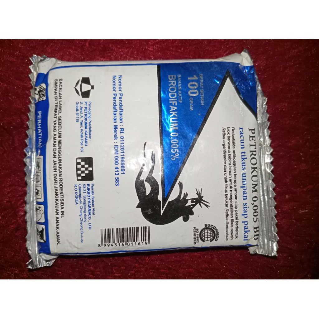 Jual Racun Tikus PETROKUM ORIGINAL 0,005 BB Racun Tikus Umpan Siap ...