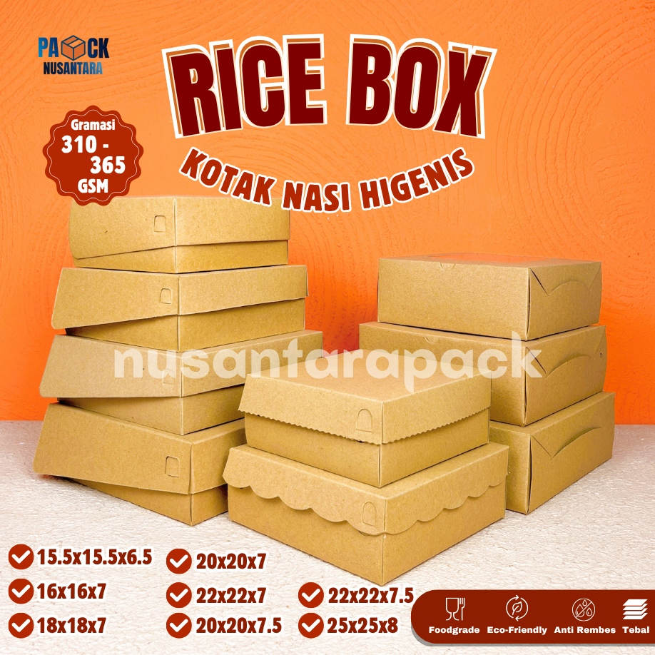 Jual Rice Box Kraft Kotak Nasi Renda Polos Window Kemasan Makanan ...