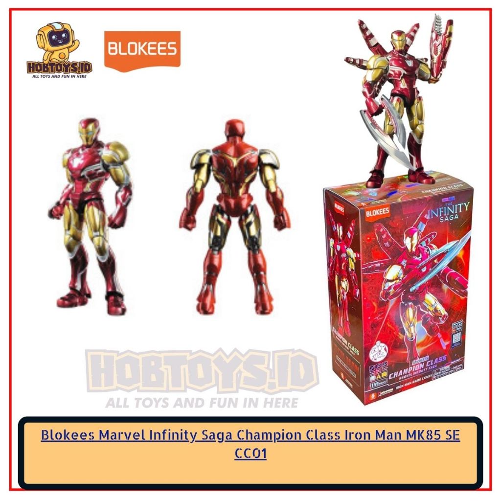 Jual Blokees Marvel Infinity Saga Champion Class Iron Man MK85 SE CC01 ...