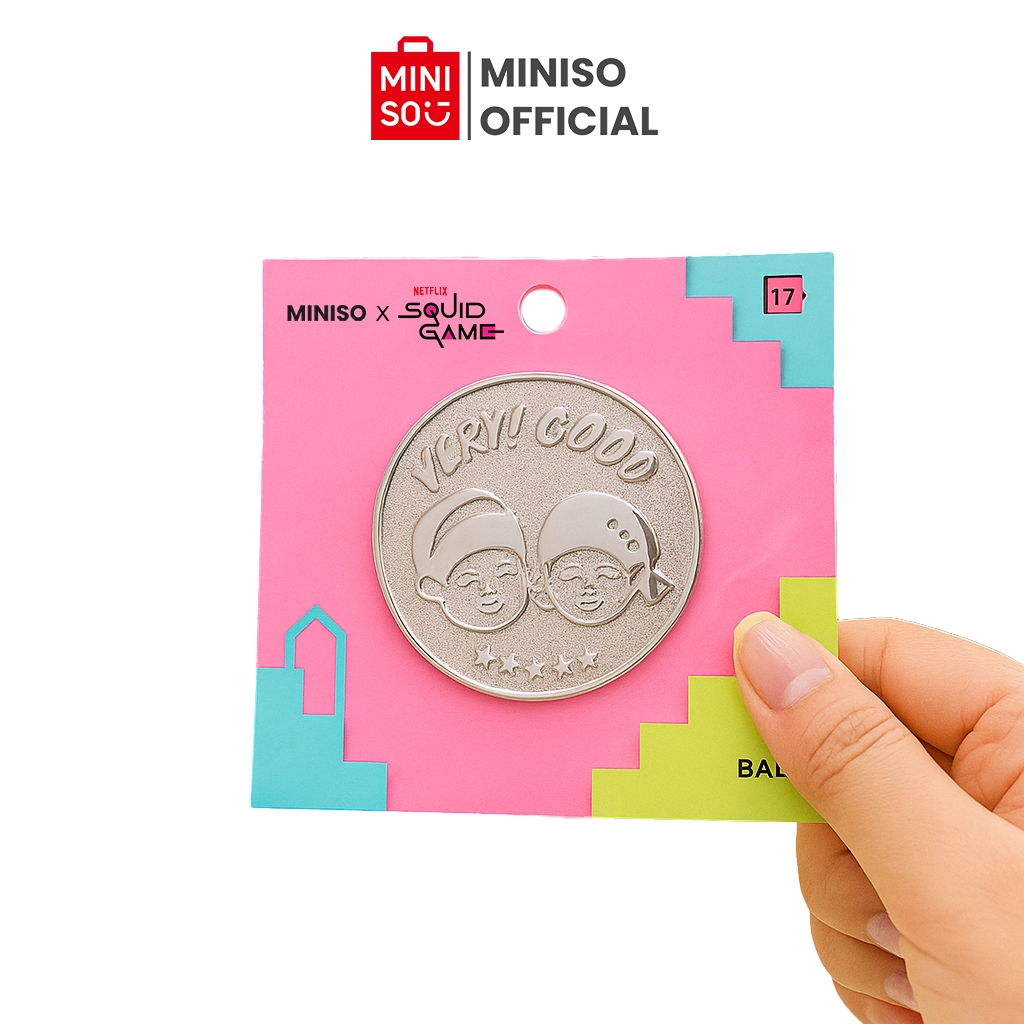 Jual MINISO x SQUID GAME Collection Coin Badge Pin Karakter Squid Game ...