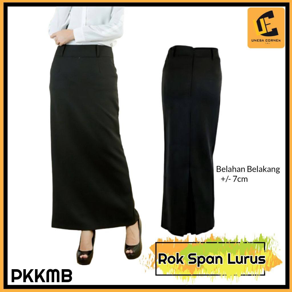 Jual Rok Span Hitam Polos/PKKMB/Ospek/Rok Formal | Shopee Indonesia