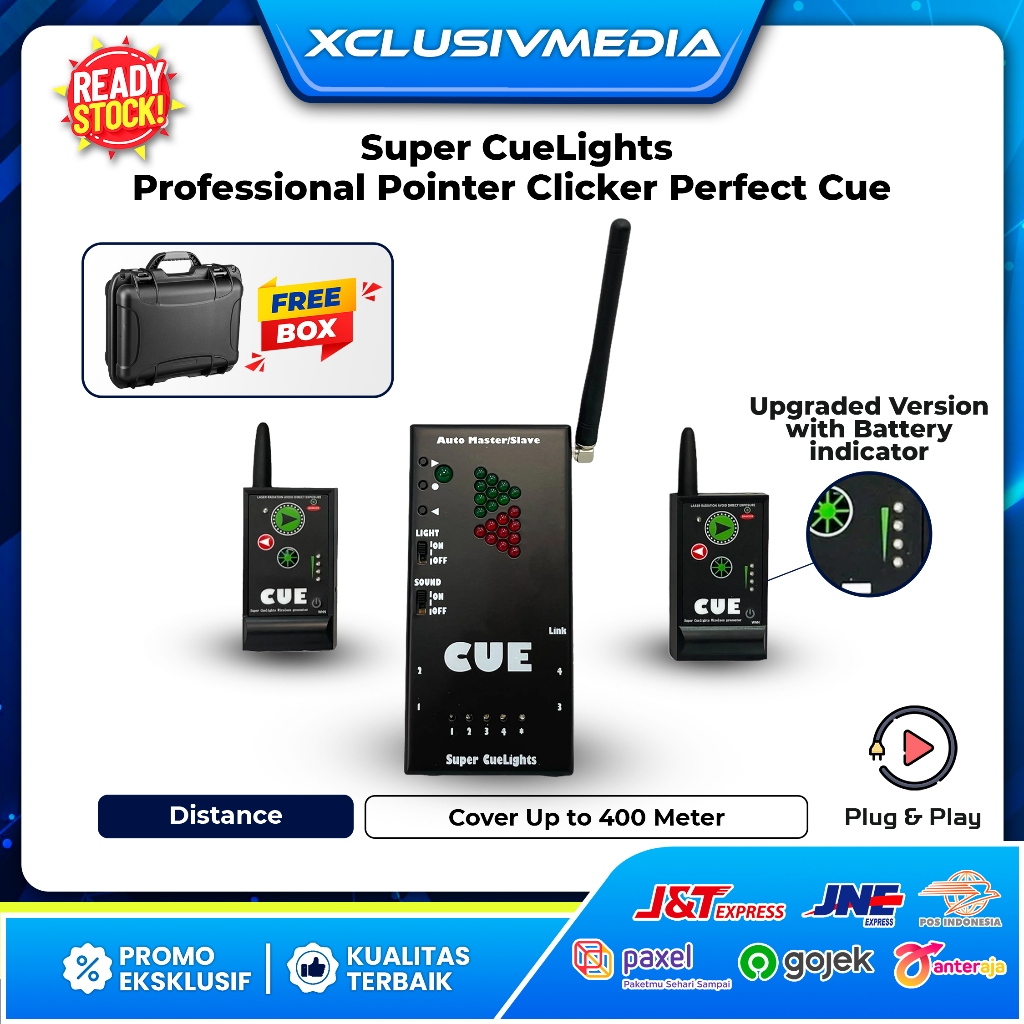 Jual SUPER CUE / PERFECT CUE Pointer presentasi / klicker untuk jarak ...