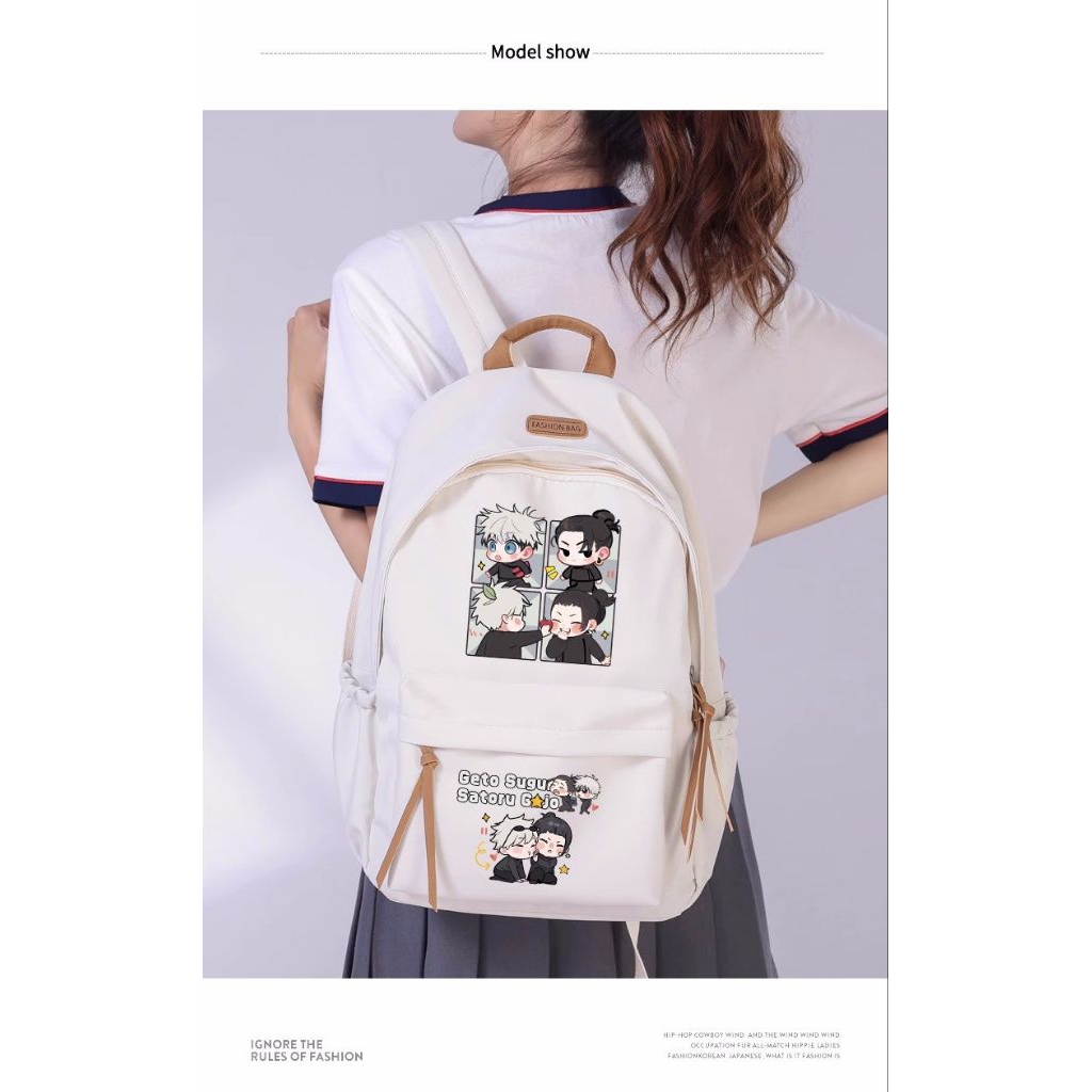 Jual Tas Ransel Sekolah Cewek Anime Kawai Desain Geto Suguru & Satoru ...
