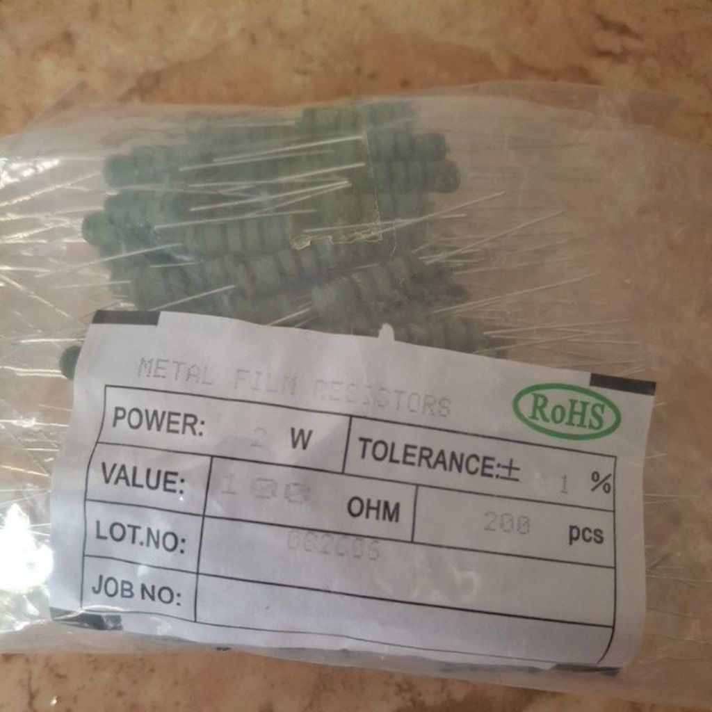 50 Stück 100-OHM (100R) 1/4W (0,25W) 1% Metallfilm Widerstand
