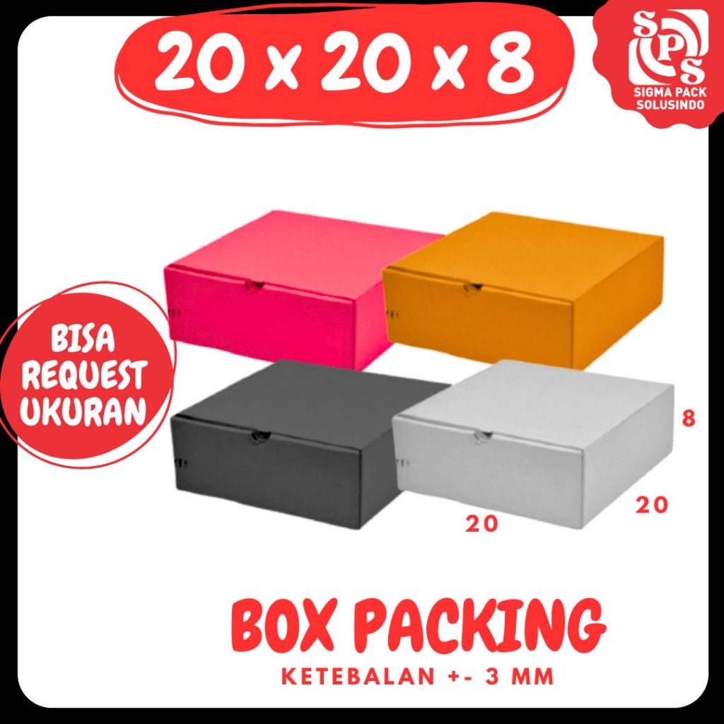 Jual Box 20x20x8 LD Kardus 20x20x8 LD Dus Hampers 20x20x8 LD Kotak ...