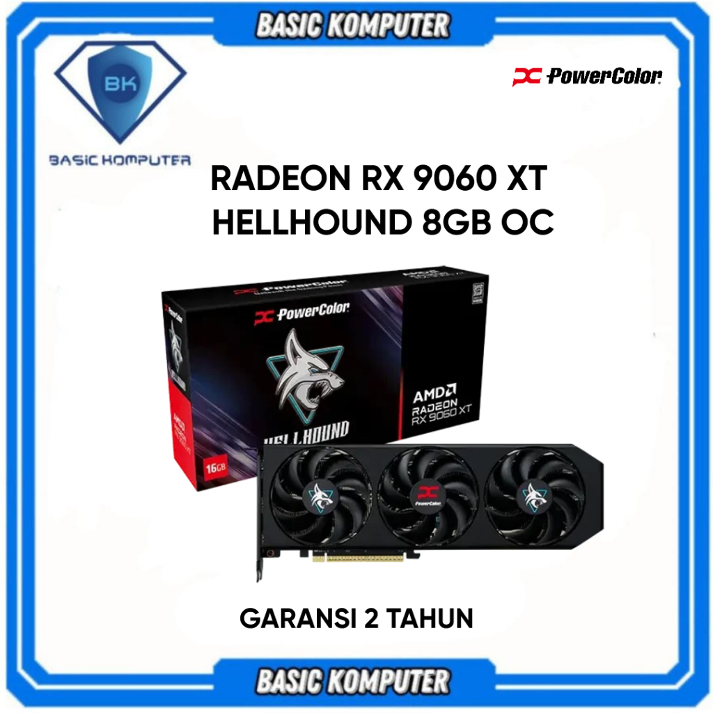 Jual VGA POWERCOLOR RX 9060XT HELLHOUND OC 8G GDDR6 RX 9060 XT | Shopee ...