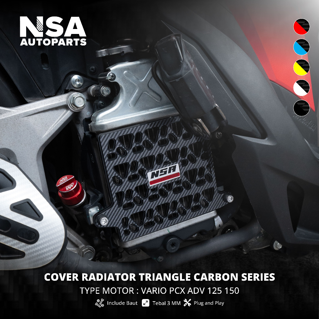 Jual COVER RADIATOR TRIANGLE FACELIFT CARBON SERIES VARIO 125 150 160 ...