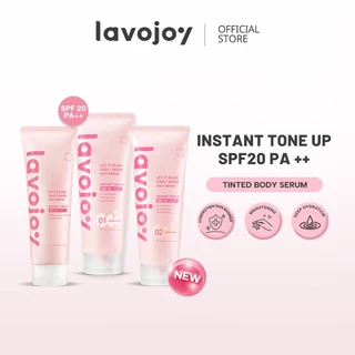 [Tone Up Shade 00 - 01 - 02] LAVOJOY Let It Glow Daily Shine Body Serum Instant Tone Up Delicate Rose with SPF 20++ | Body Serum untuk Perlindungan Sinar UV | Mencerahkan Seketika dan Melembabkan Kulit dengan 3% Niacinamide + Ceramide