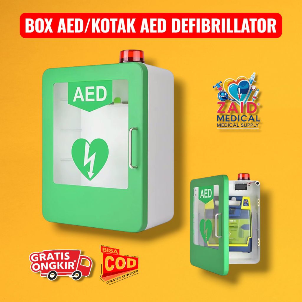 Jual BOX AED/KOTAK AED DEFIBRILLATOR/ BOX AED WALL CABINET | Shopee ...