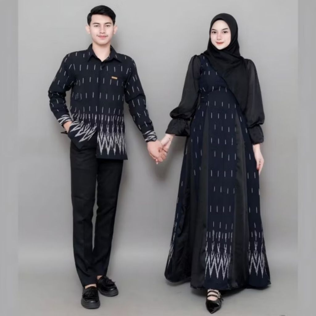 Jual SETARA BAJU TENUN COUPLE ETNIK (RUMI BLACK) - BAJU KONDANGAN ...