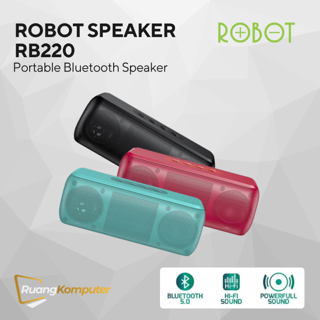 Jual ROBOT RB220 SPEAKER BLUETOOTH 5.0 MINI STEREO SUPER BASS WIRELESS ...