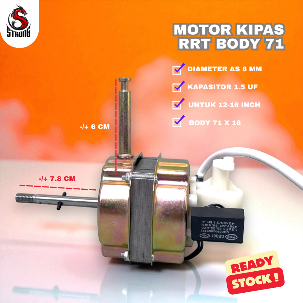 Jual STRONG Dinamo Motor Kipas Angin RRT untuk 12-16 inch Baling Baling ...