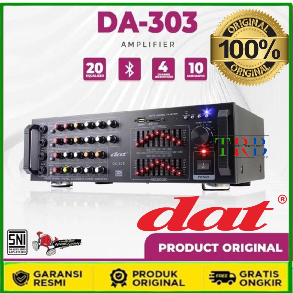 Jual [COD]POWER AMPLIFIER 4 CHANEL DAT DA 303 DSP DA303 MIXER BLUETOOTH ...