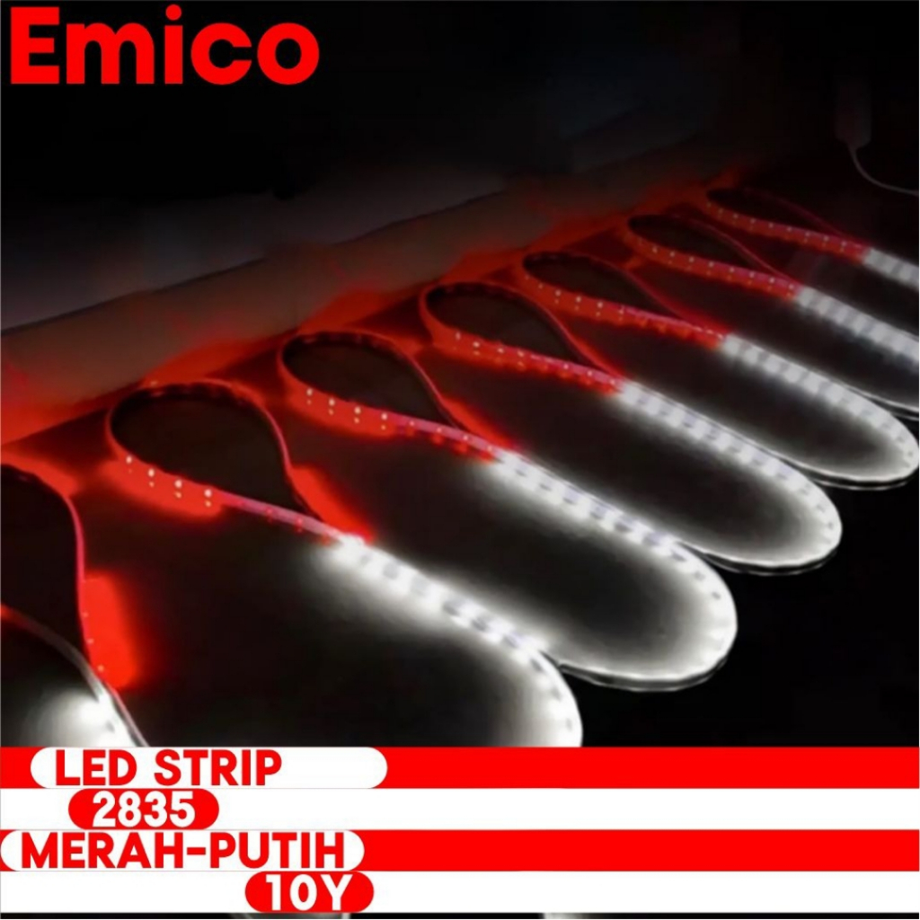 Jual LED Strip Roll Gel Emico 2835 48 LED Merah Putih | Shopee Indonesia