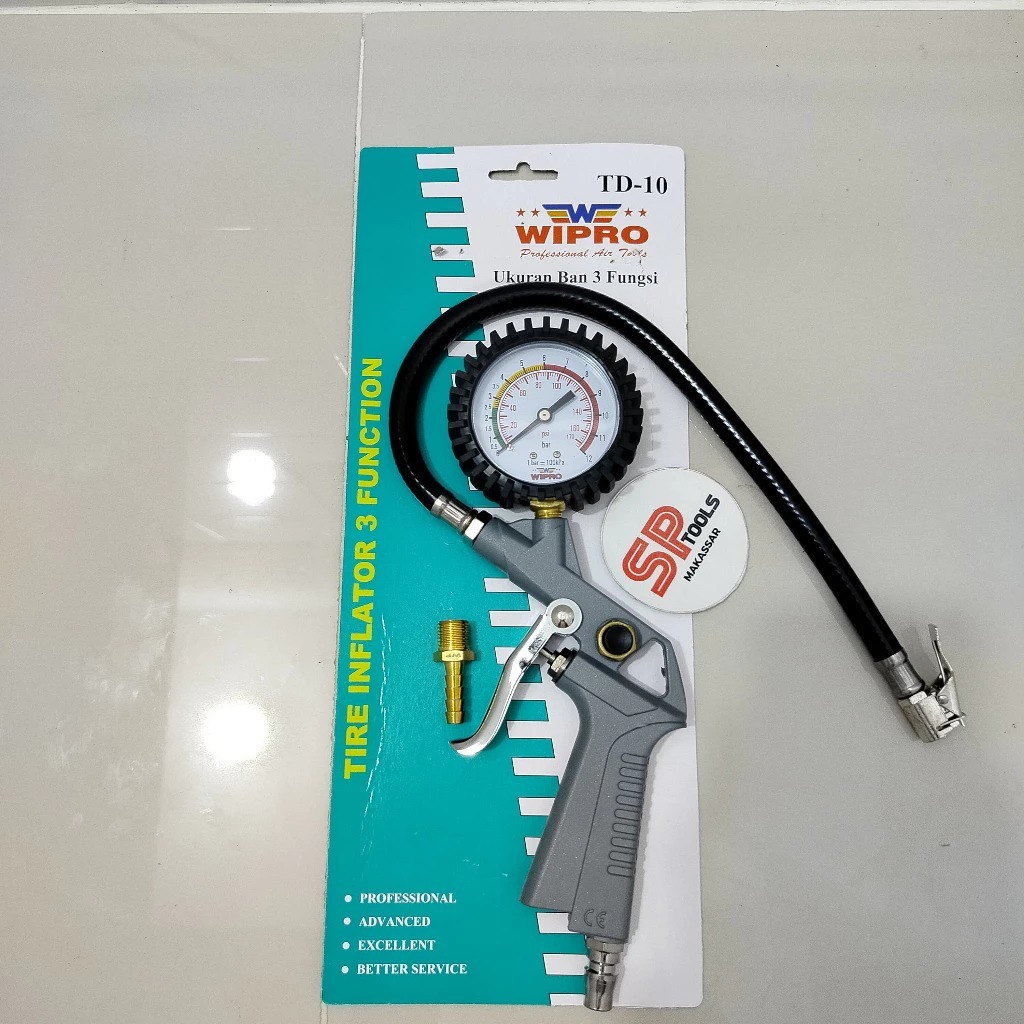 Jual ALAT POMPA ANGIN TD 10 WIPRO - UKURAN BAN 3 FUNGSI Inflator Air ...